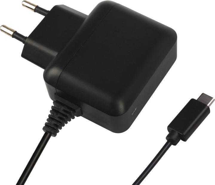 Actual product image 2GO Charger for USB C 3A,black with fixed cable (12 W, 1 portion)