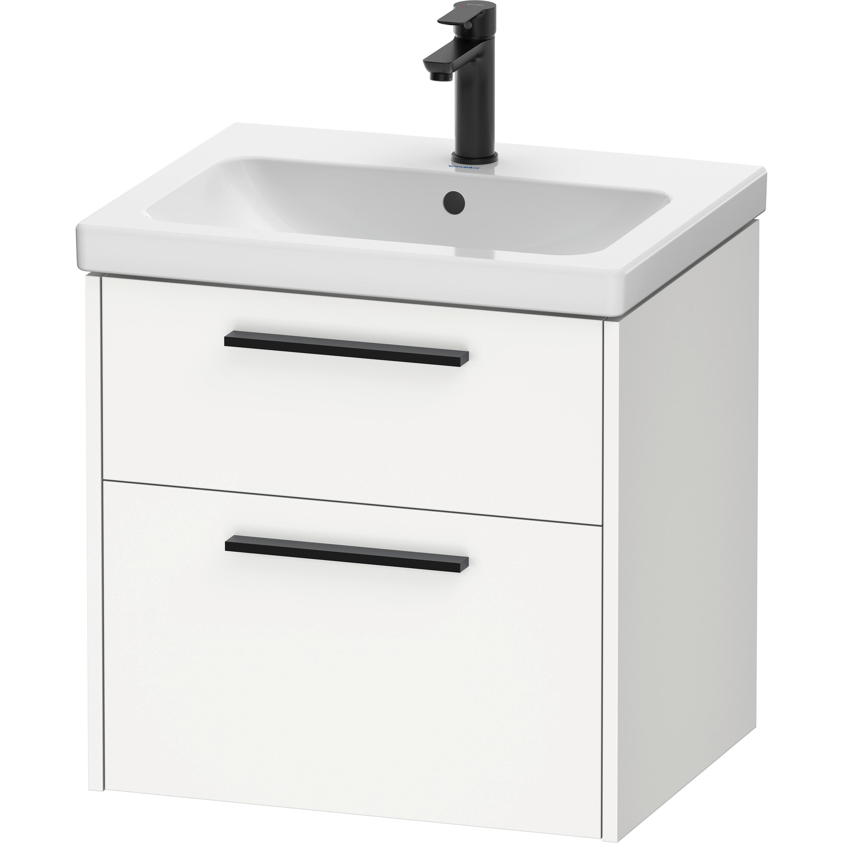 Duravit, Waschbeckenunterschrank, D-Code Waschtischunterbau, 1 Auszug, 584x460mm, Siphonausschnitt, mit Griff