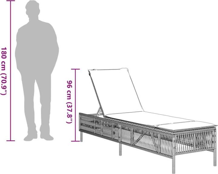 Produktbild vidaXL Sonnenliege (55 cm)