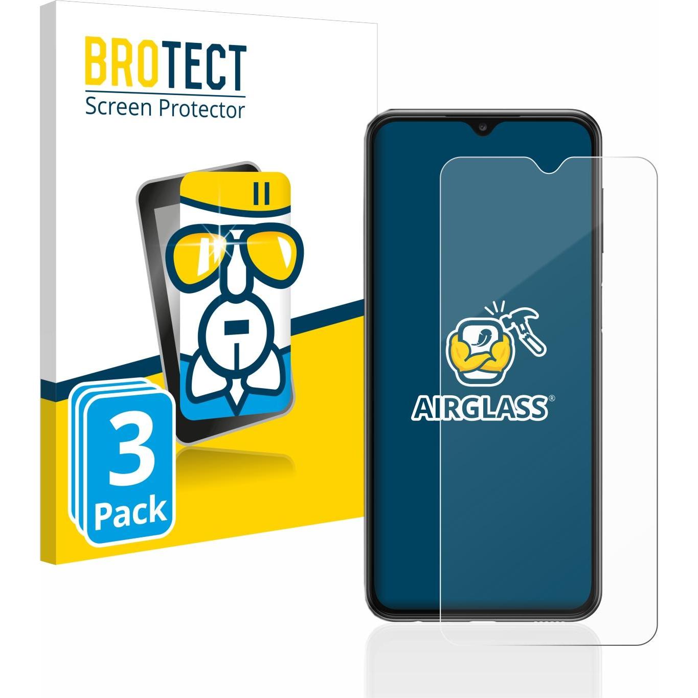 BROTECT AirGlass Panzerglasfolie (3 Stück, Samsung Galaxy A23 5G), Smartphone Schutzfolie, Transparent