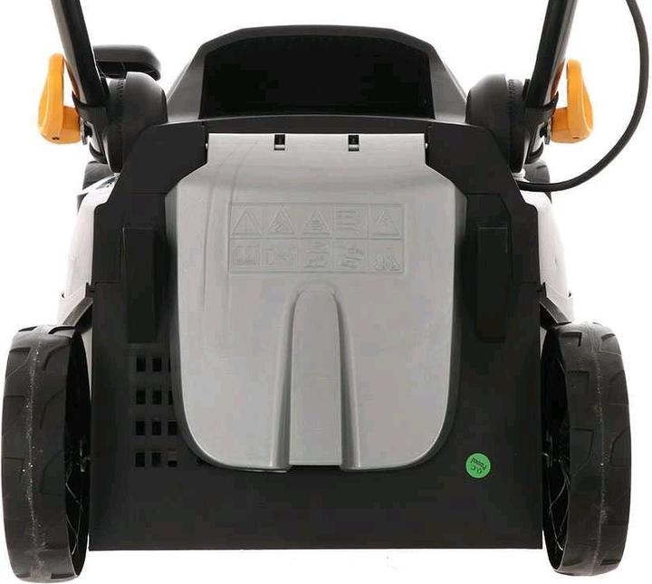 Actual product image Alpina Garden This powerful yet lightweight cordless lawn mower is equipped with two 20V lithium-ion batteries. (Rechargeable battery operated)