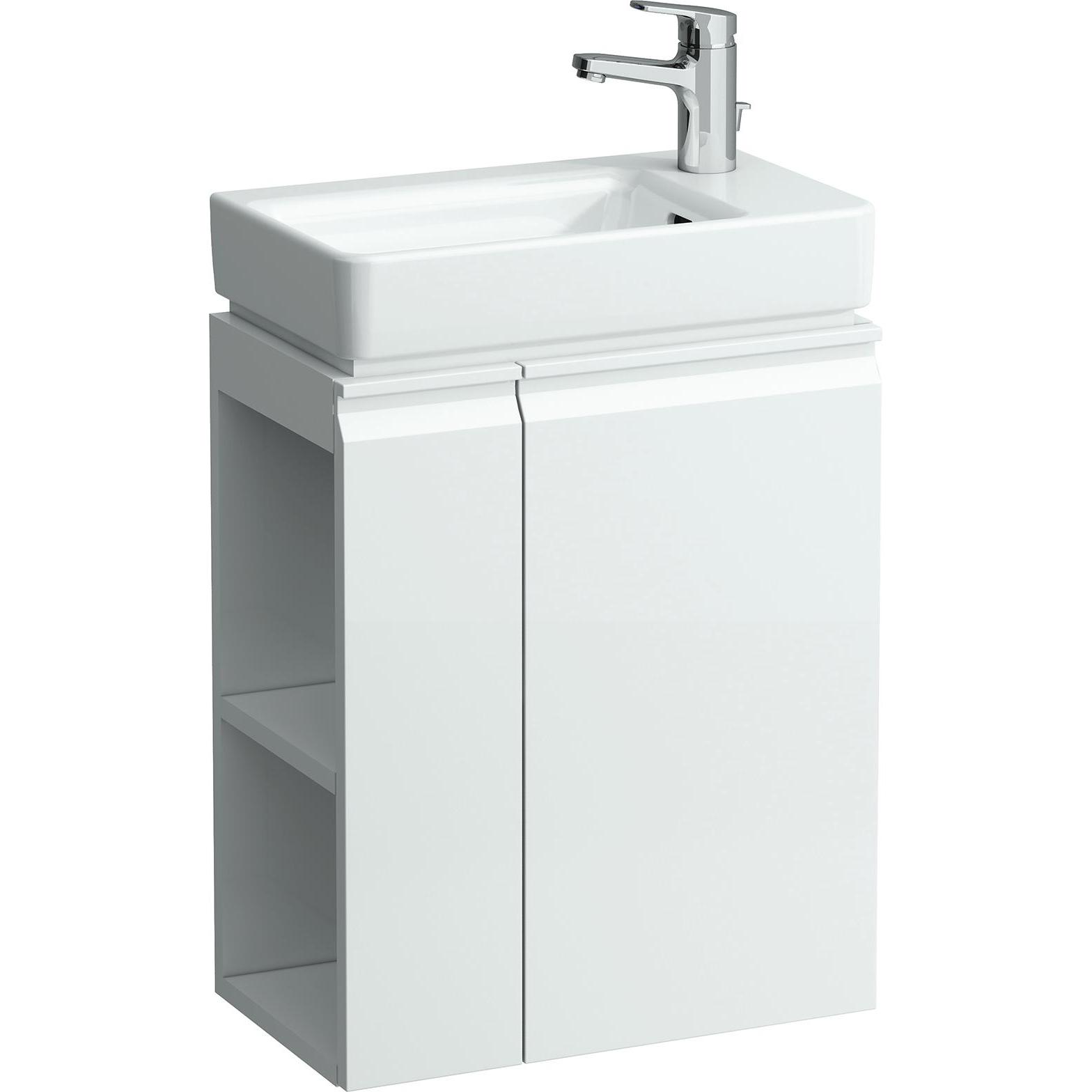 Laufen, Waschbeckenunterschrank, Waschtischunterbau PRO A 480x580x275mm Seitenablage links graphit (48 x 27.5 x 58 cm)