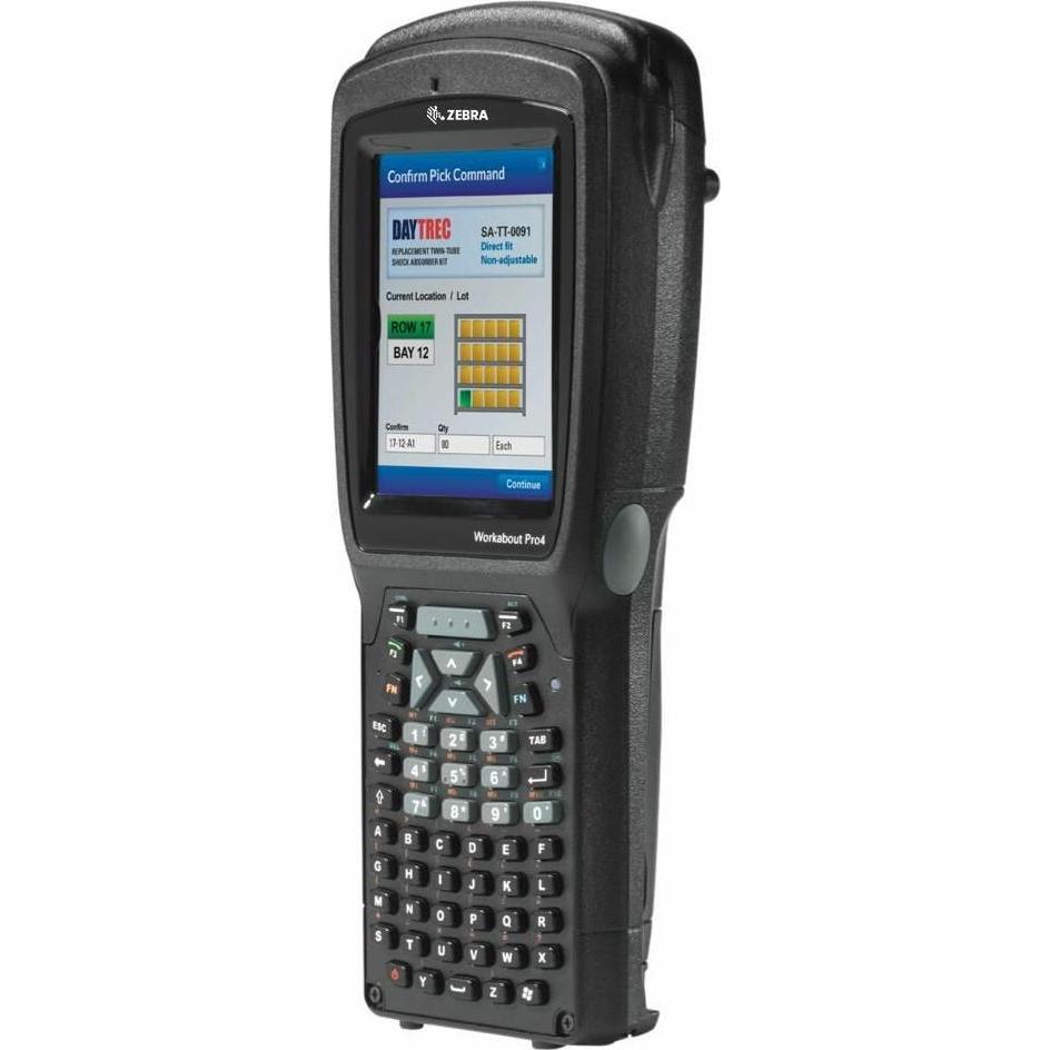 Zebra Workabout Pro 4 Long, Clavier, Barcode-Scanner, Schwarz