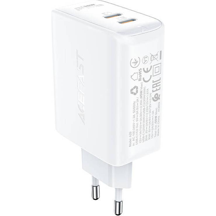 Acefast A29 (50 W), USB Ladegerät, Weiss