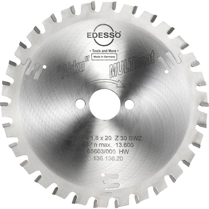 Produktbild Magni Edessö 13613620 HM-Kreissägeblatt Profi-Akku Spezialzahn HW, Z=30 SWZ, 136 x 1,8/1,2 x 20 mm, Silber