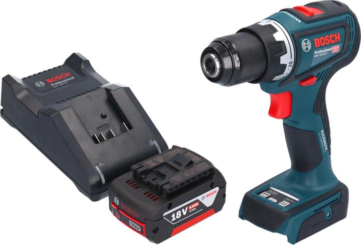 Bosch Professional Bosch GSR 18V-90 C Professional Akku Bohrschrauber 18 V 64 Nm Brushless + 1x Akku 5,0 Ah + (Akkubetrieb)