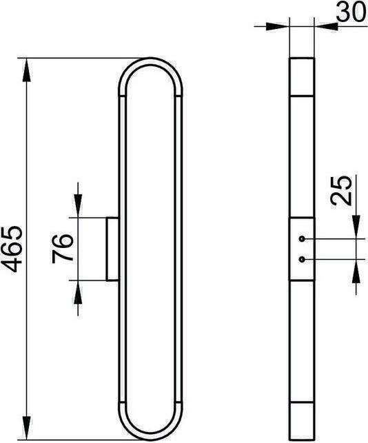 Actual product image Keuco Towel rail EDITION 300 for 6 guest towels vc