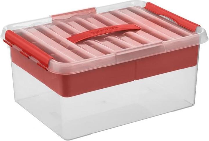 Immagine prodotto Sunware Cassetta Q-line con inserto 15L rosso trasparente (40 x 30 x 18 cm, 15 l)
