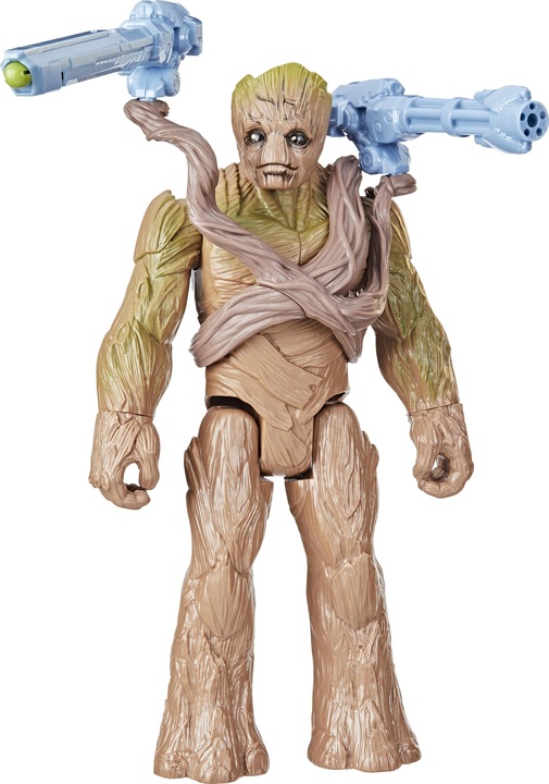 Actual product image Hasbro Marvel Studios Guardians of the Galaxy Vol. 3 Titan Hero Series Deluxe Blast 'N Battle Groot