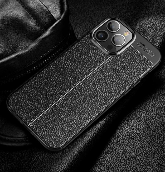 Produktbild Screenguard Apple iPhone 15 Pro Max Hülle Leather Design TPU Cover (Apple iPhone 15 Pro Max)