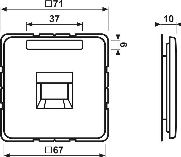 Actual product image JUNG Insert Mod-Jack 1f CD ws glz Klemmbef CD569-15WEWW