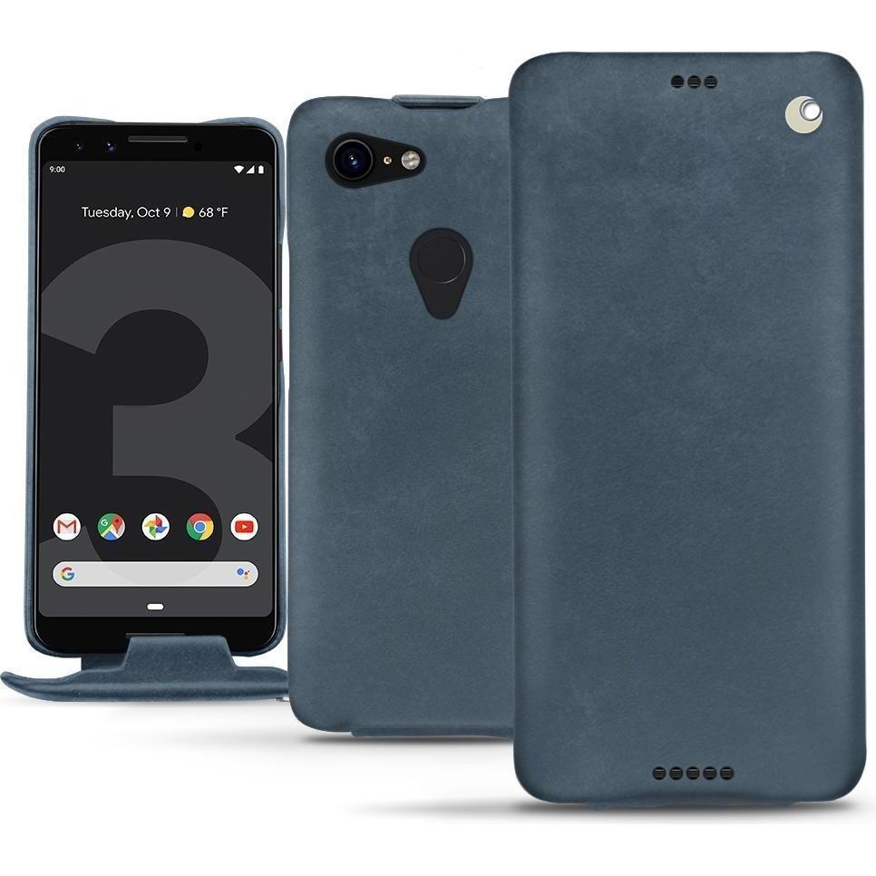 Noreve Lederschutzhülle vertikal (Google Pixel 3 XL), Smartphone Hülle, Blau