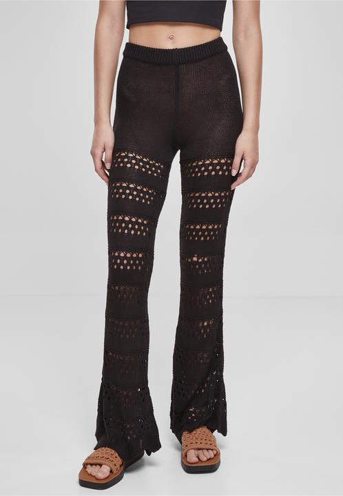 Actual product image Urban Classics Ladies Flared Crochet Knit Leggings - 69819 (4XL)