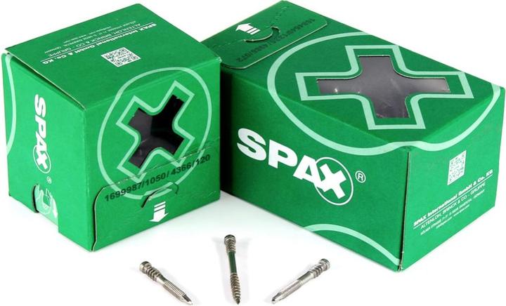 Productafbeelding Spax Dekschroef aluminium 5,0 x 44 mm roestvrij staal A2 ( 0557000500443 ) 100 stuks bevestigingsdraad (100 Schroeven per stuk)