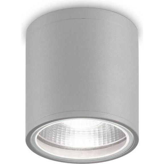 Ideal lux, Wandleuchte + Deckenleuchte, GUN Deckenleuchte GU10 ⌀110mm dimmbar Grau IP44 163642 (GU10)
