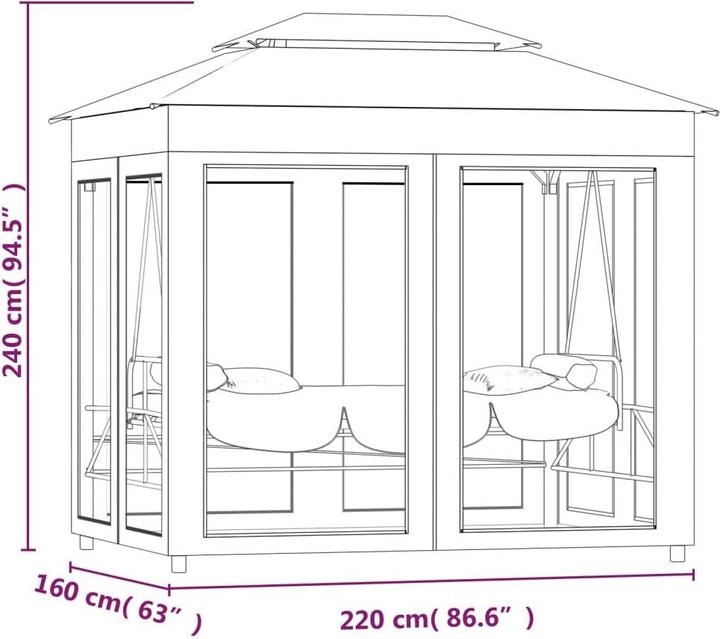 Produktbild vidaXL Gartenliege