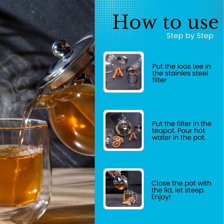 Actual product image Intirilife Teapot with filter 650ml (0.65 l)