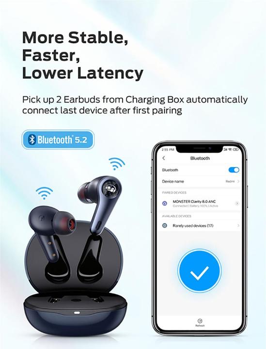 Image du produit Monster Clarté 8.0 ANC (ANC, 10 h, Filaire)
