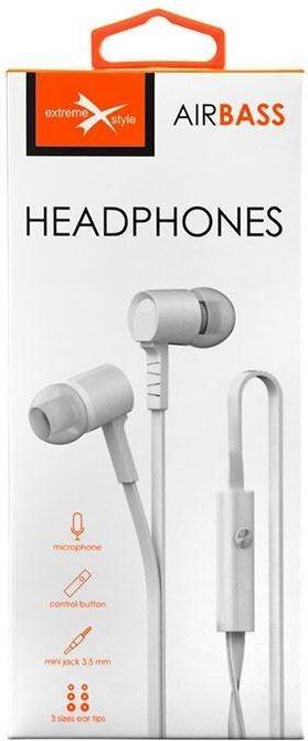 Actual product image Extreme In-Ohr-Kopfhörer mit Mikrofon AirBass weiss (Cable)