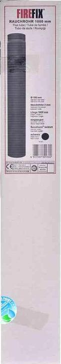 Actual product image FireFix Stovepipe 1000mm,Ø150mm,sw wall thickness 2 mm, black