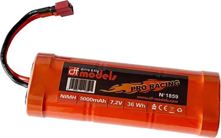 DF-Models Confezione da corsa NiMH 7,2 Volt 5,0 Ah T-Plug (7.20 V, 5000 mAh)