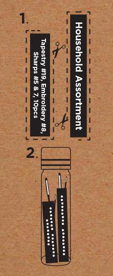 Actual product image Hemline Gold Hand sewing needle