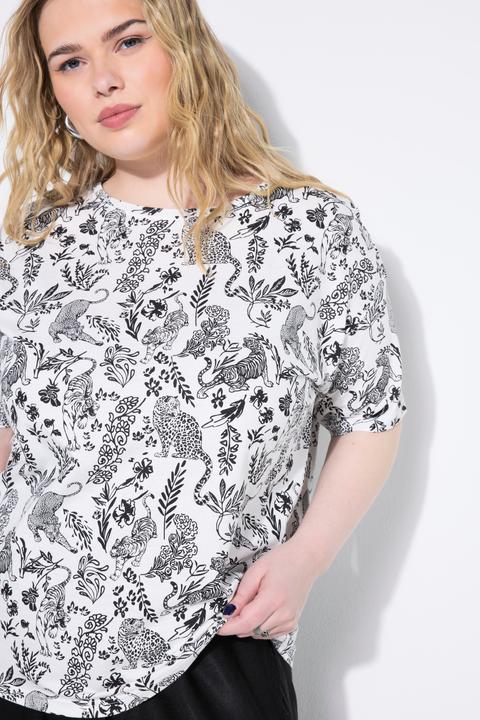 Actual product image Studio Untold Animal Print Short Sleeve Tee (46, 48)