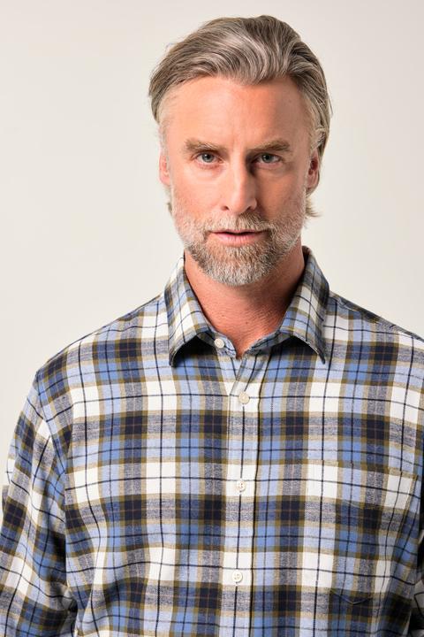 Actual product image Boston Park Karo-Flanellhemd, Langarm, Kentkragen, Comfort Fit (L)