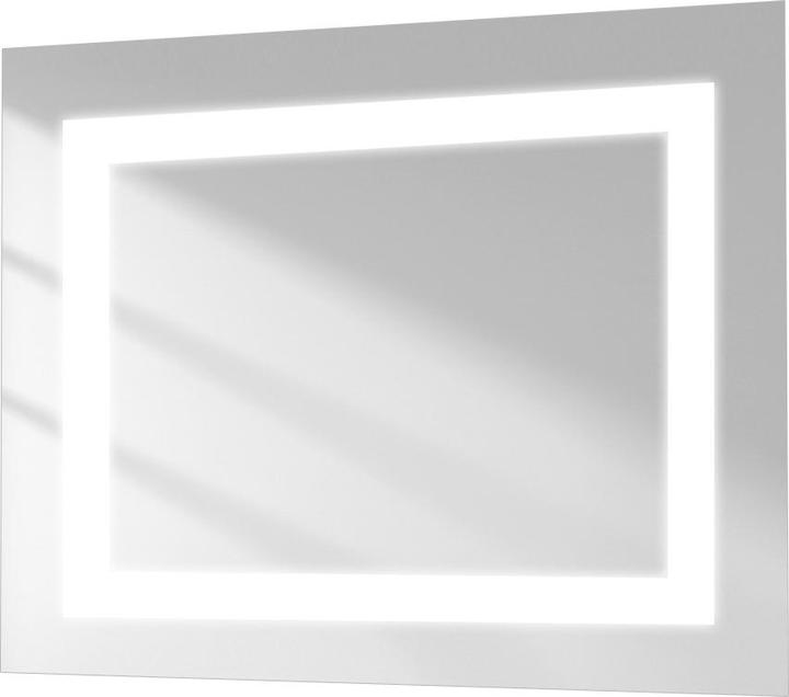 Produktbild Emke Badezimmerspiegel mit Beleuchtung 45*60cm,Beschlagfrei, 3000K/6500K,Tast Schalter (60 x 45 cm)