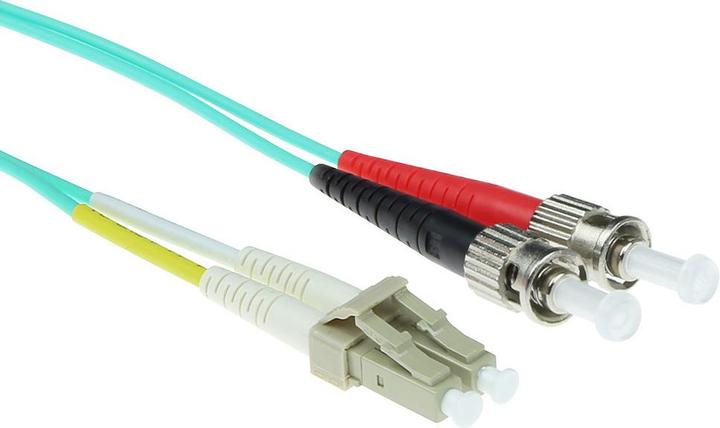 Produktbild ACT 3 meter LSZH Multimode 50/125 OM3 fiber patch cable duplex with LC and ST connectors (3 m)