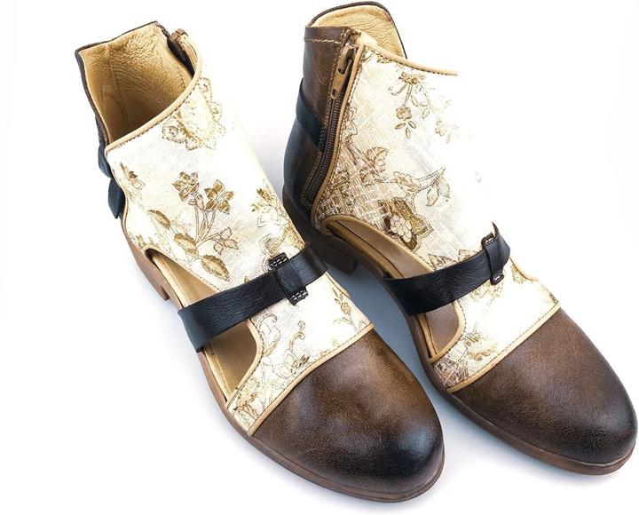 Actual product image Pintodiblu Oxford Lowheel Leather Bootie (41)