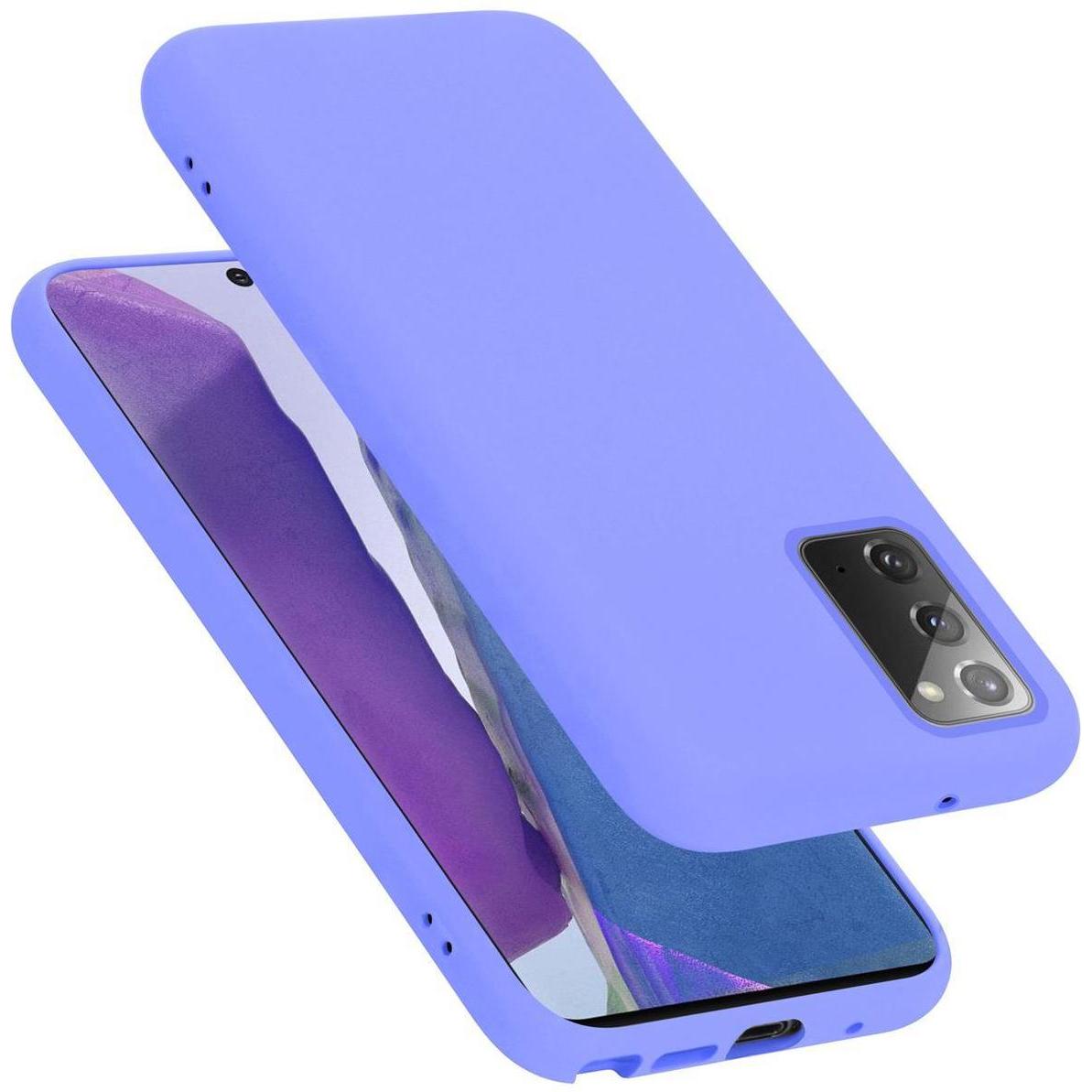 Cadorabo TPU Liquid Silicone Case Cover (Samsung Galaxy Note 20), Smartphone Hülle, Violett