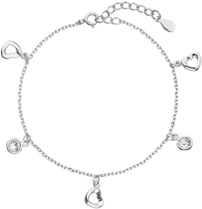 Immagine prodotto Evolution Group Bracciale in argento con cristalli Swarovski a cuore bianco 33110.1 (L)