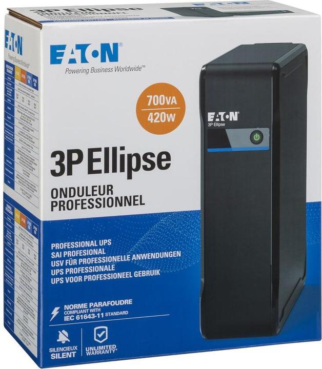Image du produit Eaton 3P Ellipse 700 FR Offline VFD-SY-313 gem. EN 62040 (700 VA, 420 W, Standby Onduleur)