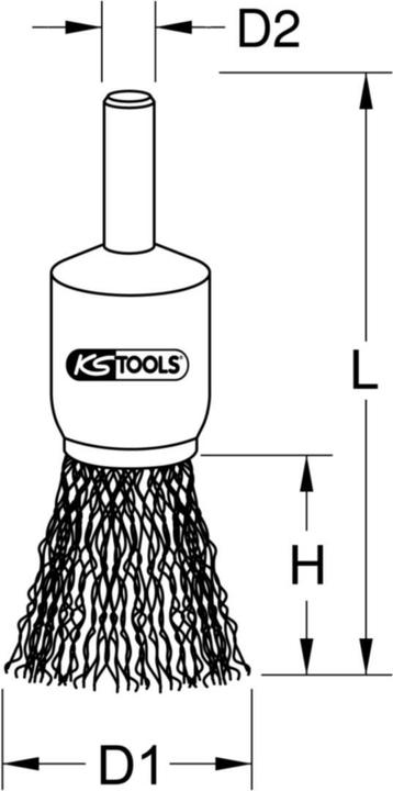 Image du produit KS Tools Brosses pinceaux 0,5mm, Ø 30mm