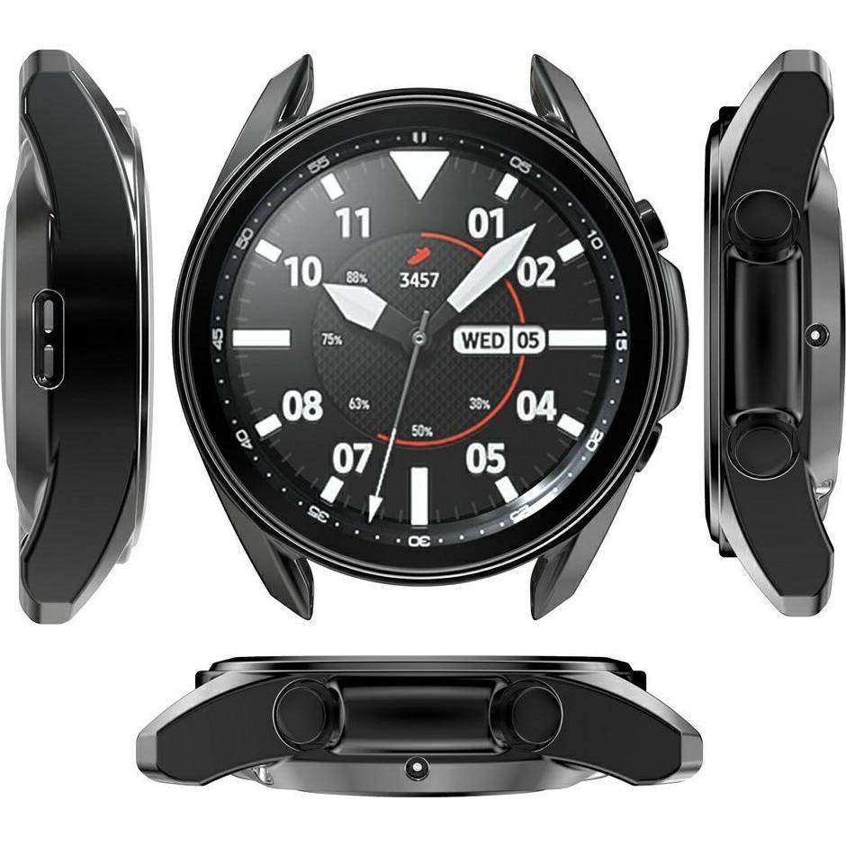 Thumbnail - Cover-Discount Galaxy Watch 3 41mm - Gummi Schutz Case schwarz, Smartwatch Zubehör, Schwarz