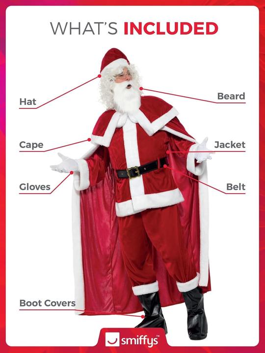 Produktbild Smiffys Weihnachtsmann Kostüm Deluxe (L)