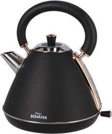 Produktbild Schäfer IT-Systems Retro Wasserkocher 1.7 Liter Schwarz (1.70 l)
