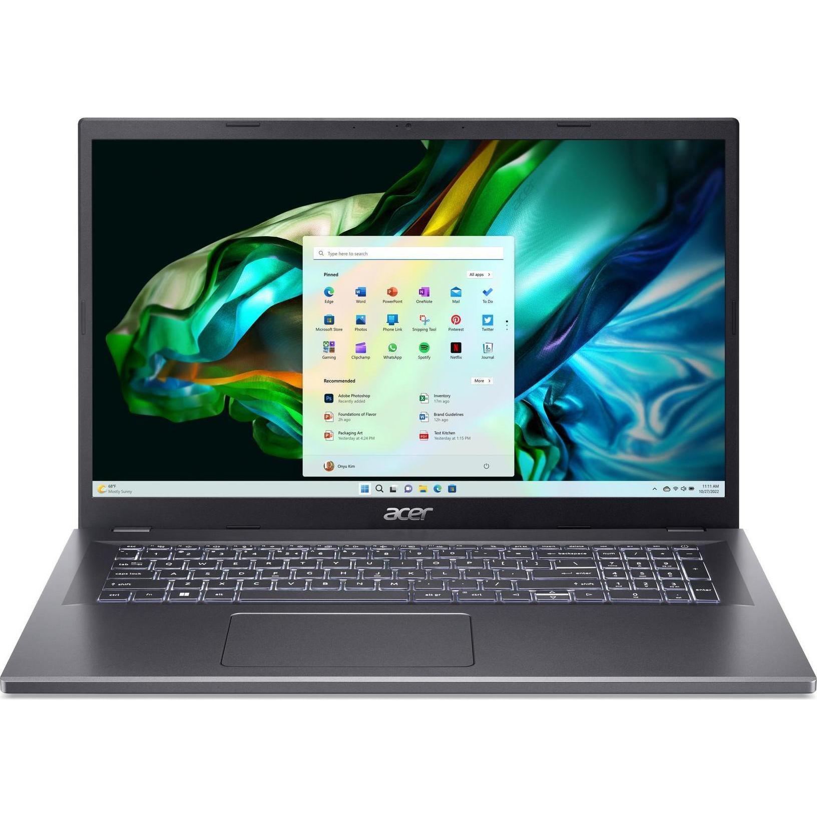 Acer Aspire 5 (17.30", 512 GB, 16 GB, Eng. Int., Intel Core i5-1335U), Notebook, Grau