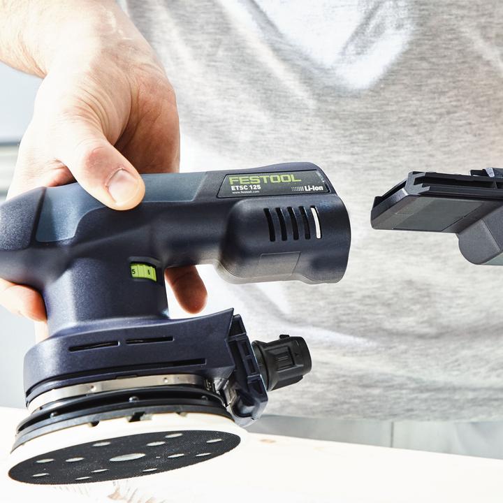 Actual product image Festool Battery-powered random orbital sander ETSC 125 3.0 I-Plus (Eccentric grinder)