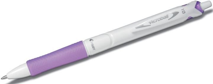 Image du produit Pilot Stylo à bille rétractable ACROBALL PURE WHITE, violet (Violet, 1x)