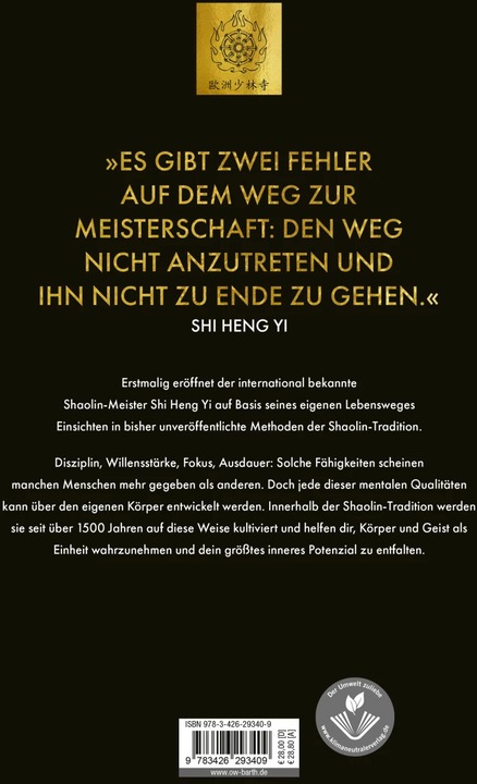 Produktbild Shaolin Spirit (Deutsch, Shi Heng Yi, Stefanie Koch, 2023)