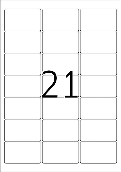 Actual product image TopStick TOP STICK universal labels, 63.5 x 38.1 mm, whiteá