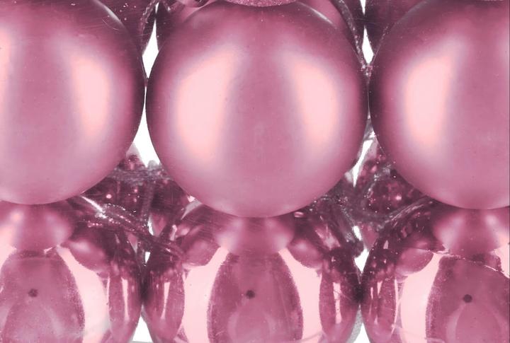 Produktbild Relaxdays - Weihnachtskugeln 50er Set, Rosa/ Silber, 7 x 6 cm (50 x)