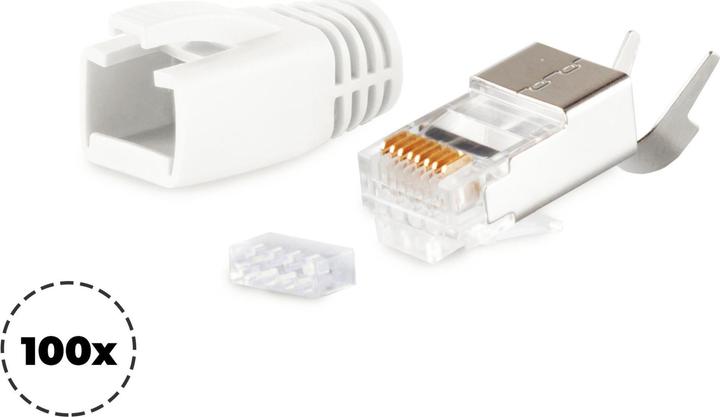 Produktbild Shiverpeaks ®-BASIC-S--Netzwerk Modular Stecker RJ45 SET für Verlegekabel bis AWG 23, Stecker mit Zugentlastung (CAT5e)