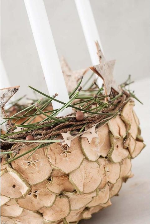 Actual product image Opiflor Deko Apfelscheiben getrocknet Grün, 500 g (500 g)