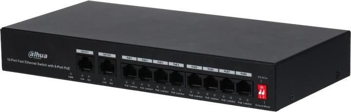 Actual product image Dahua PoE DH-PFS3010-8ET-65 network switch Fast Ethernet (10/100) Power over Ethernet (8 Ports)