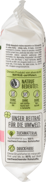 Actual product image dm alverde Organic Wild Rose Cleansing Wipes (Cleaning cloths)