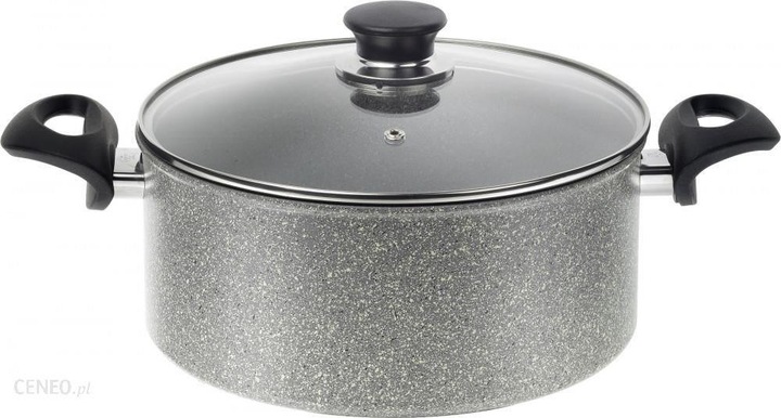 Produktbild Ballarini Topf Ferrara mit 2 Griffen und Deckel Granit 24 CM FERG25D.24D (30 cm, Kochtopf, Aluminium)