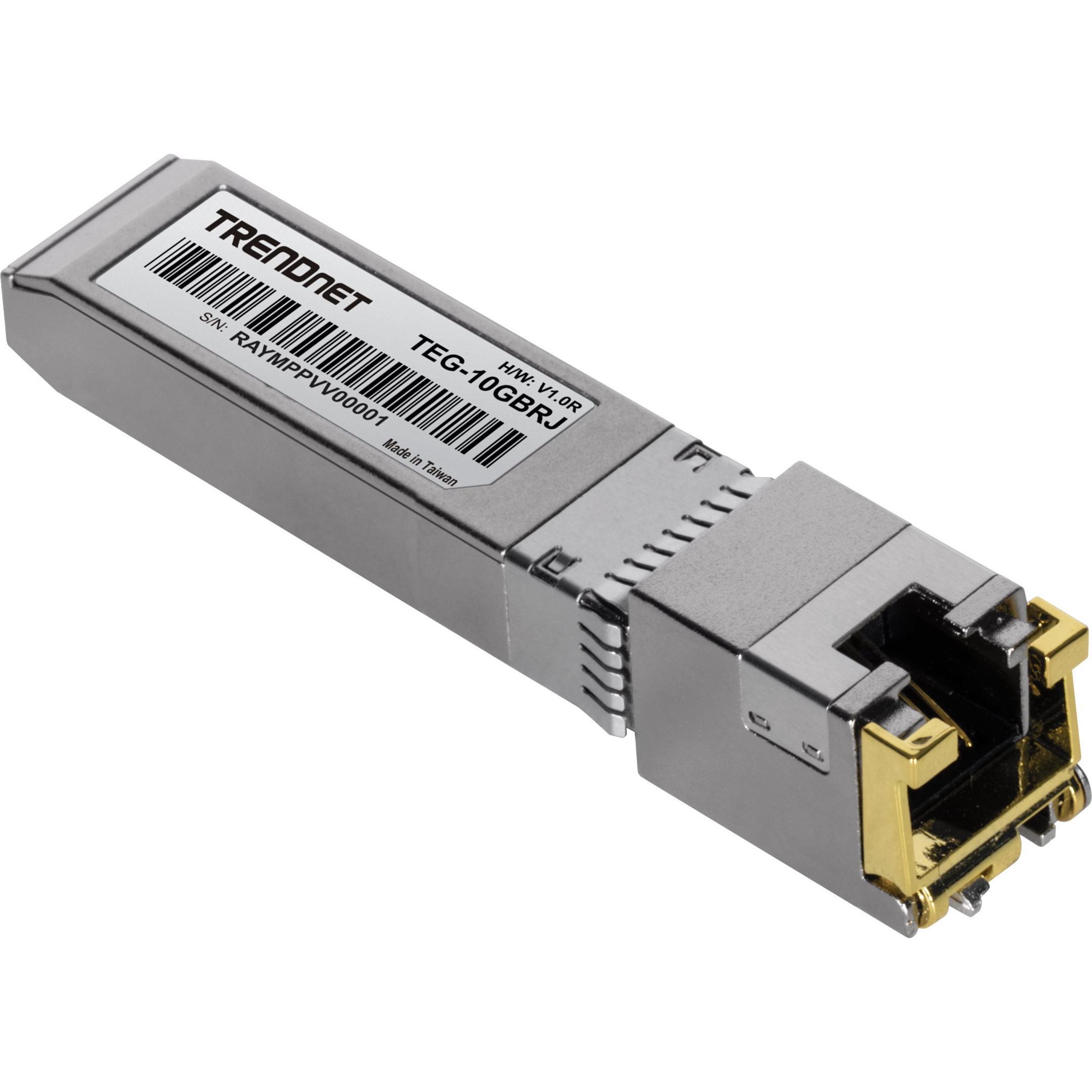 Trendnet 10G RJ-45 Copper SFP+ Module, Transceiver, Silber
